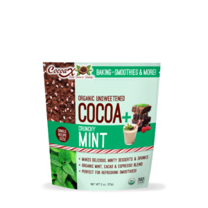 CocoaX Crunchy Mint – Organic Unsweetened Baking Cocoa With Espresso